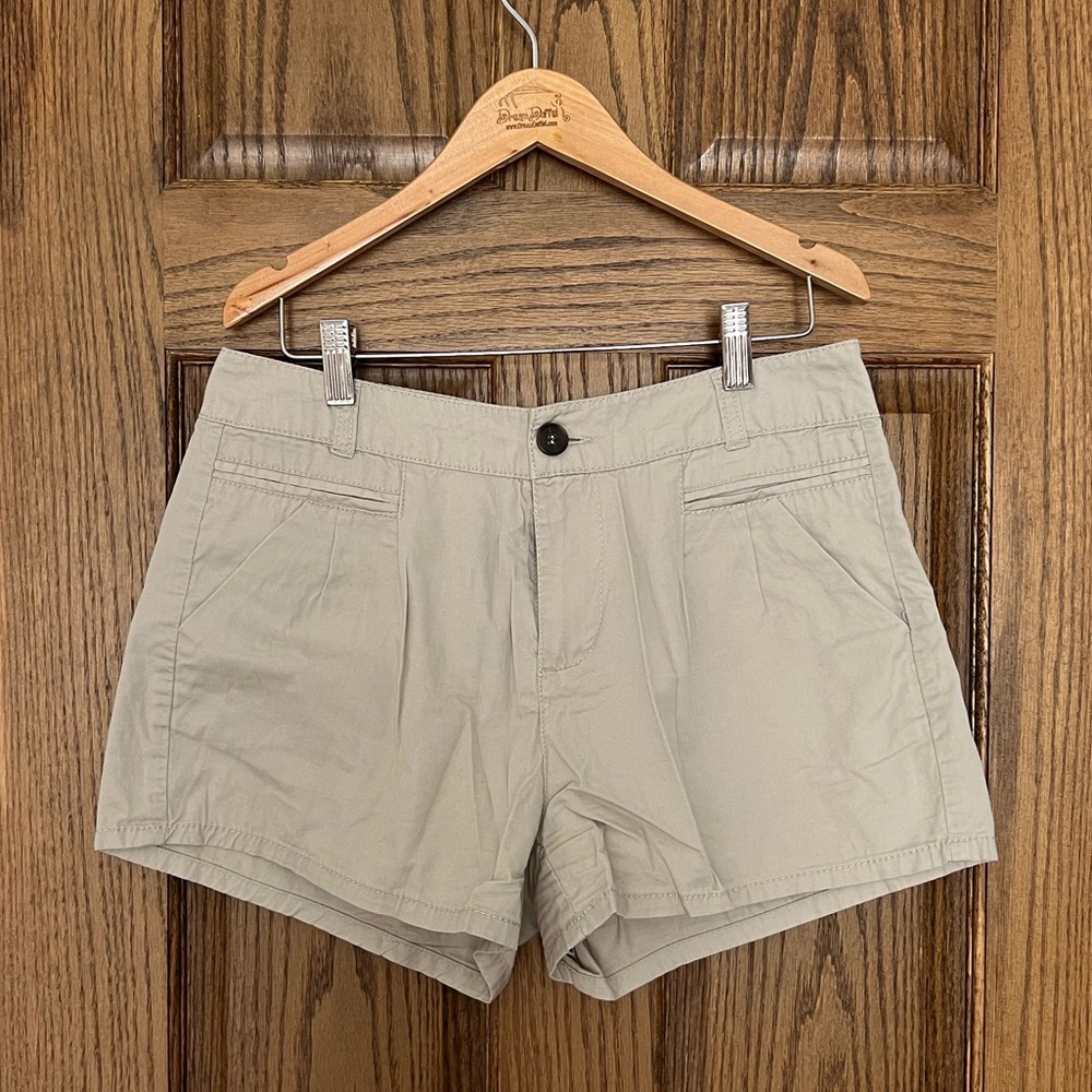 Cream cargo shorts